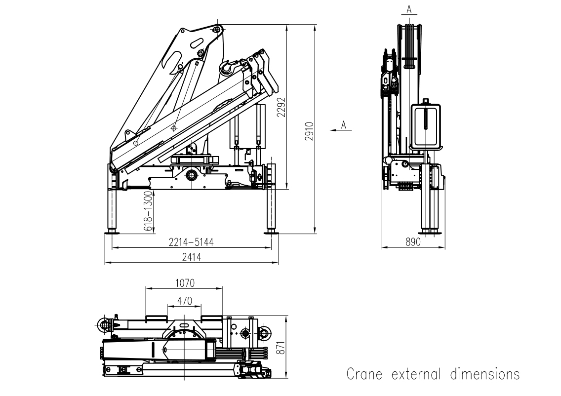 5 Ton Crane Knuckle Boom Transport SQZ105B.3
