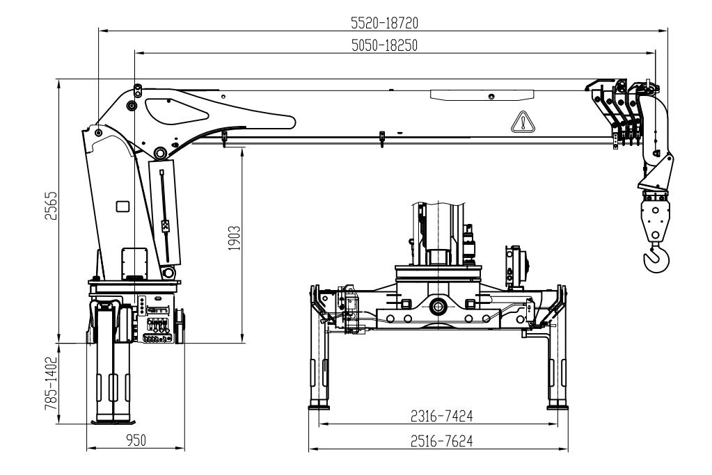 10 Ton Crane Telescopic Boom Utility SQS250G-5