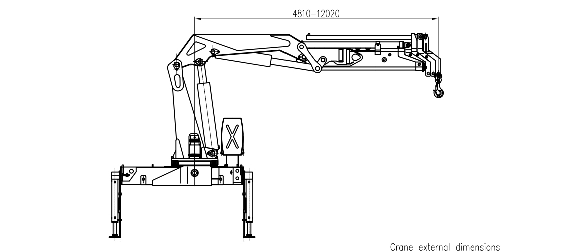 16 Ton Knuckle Boom Crane Construction SQZ350A.4