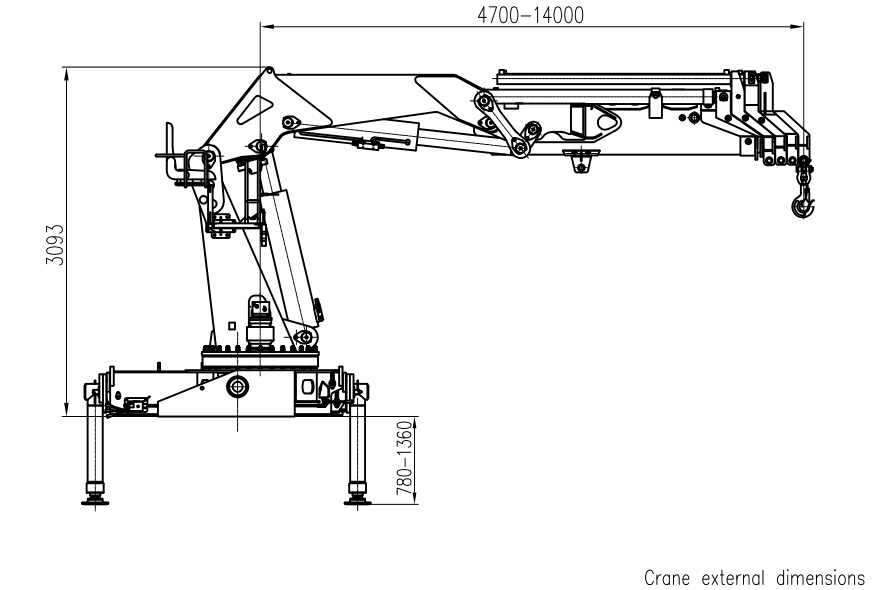 18 Ton Crane Folding Boom Industrial SQZ400A.5