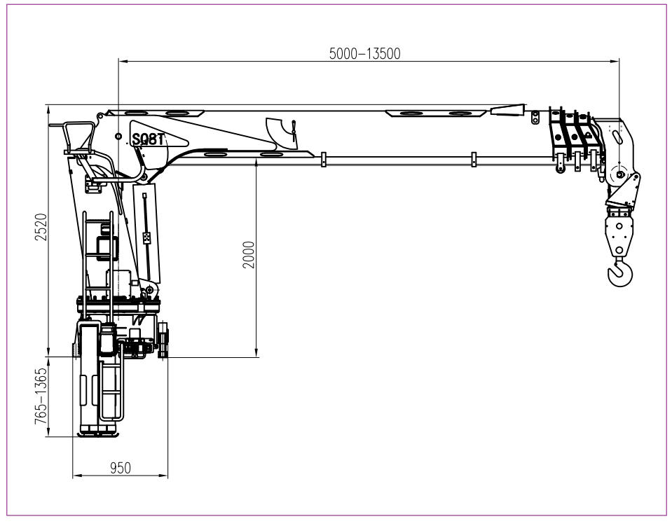 8 Ton Telescopic Boom Crane Logistics SQS200A-4